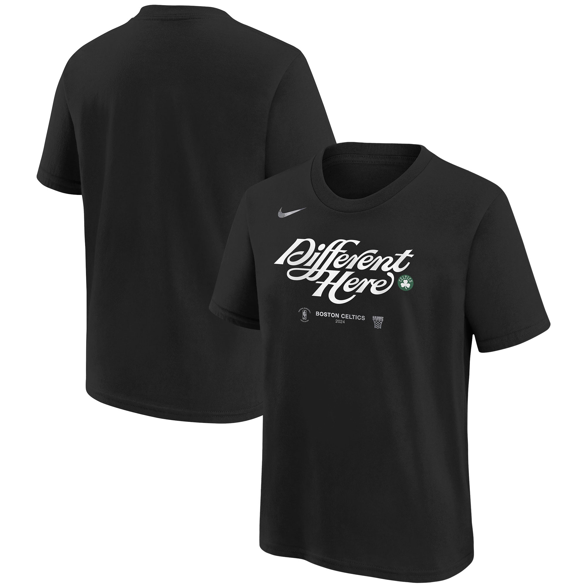Unisex Nike Black Boston Celtics 2024 NBA Playoffs Mantra T-Shirt